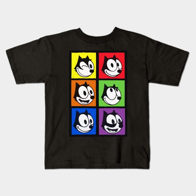 Felix the Cat Kids T-Shirt by ParalyzedPuppets